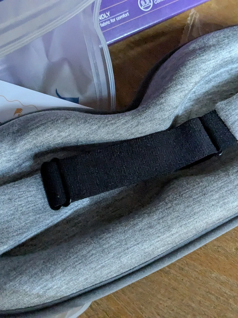 3D Sleep Eye Mask — Purple Light-Blocking VR Cover